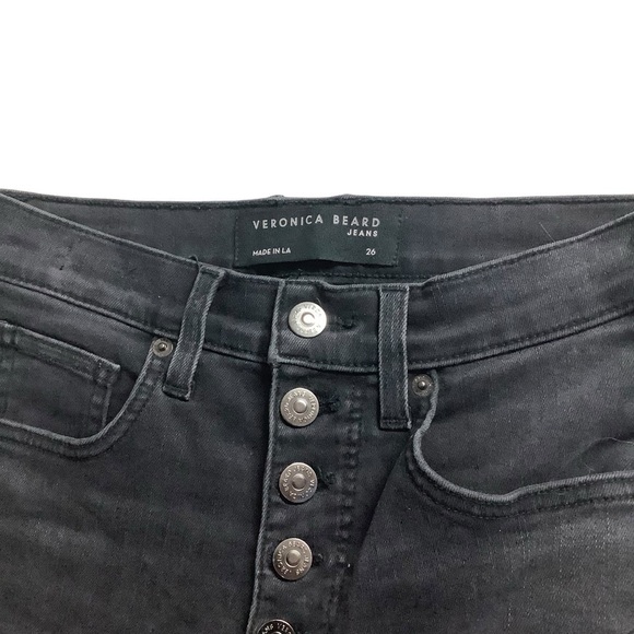Veronica Beard Black Debbie Ankle Skinny High Rise Jeans  Size 26 - Picture 6 of 10